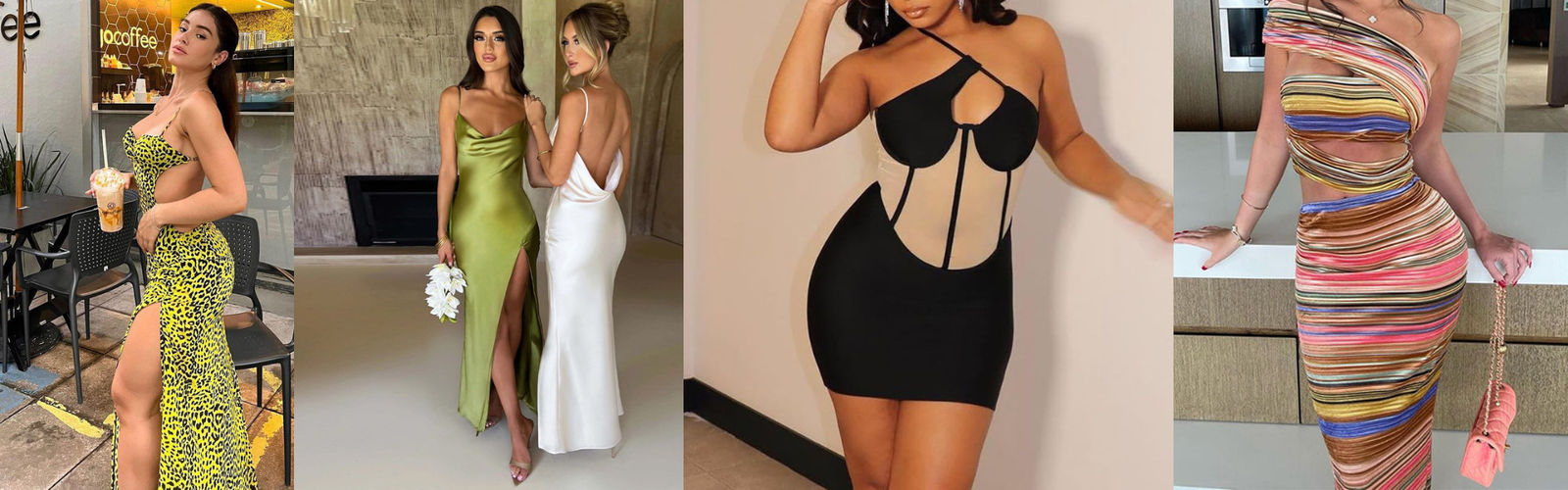 Vestido sexy de slip