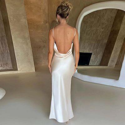 Belo vestido de sapatilha longa para mulheres confortável elegante vestido branco longo