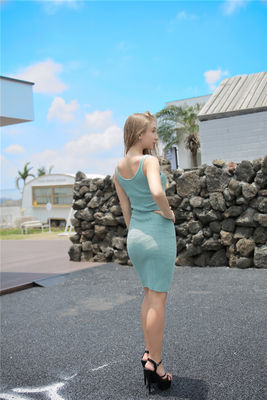 Tricote Sexy Vestidos Apertados Camisa Vestido Apertado Slip Vestido Enrolar saia de anca