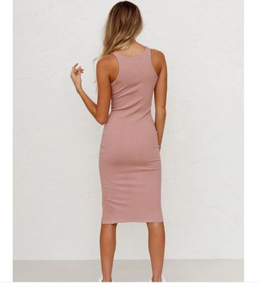 Slim Fit Pacote Vestido de Quadril Cor Sólida Colete de Longa Algem Saco de Tricotação Vestido de Quadril