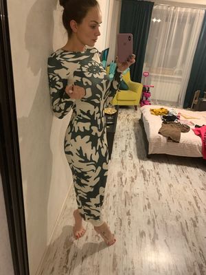 Imprimir Vestidos Estilosos Mulheres Sexy Leakback Vestido com Manga Esguio Fit