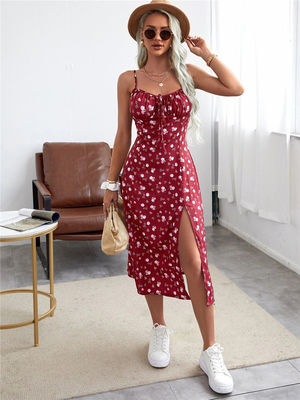 Vestidos florais elegantes multicoloridos Vestidos florais para senhoras