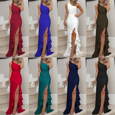 Vestidos de noite de afinação de cortes Vestido de noite sem mangas