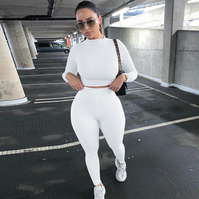 Slim Roupas de Treino Mais Sexy Moda Cor Sólida Culturas Casual Roupas de Fitness Sexy