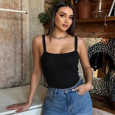 Primavera e verão nova moda sexy slim-fit colete pode ser personalizado impressão digital uma variedade de padrões