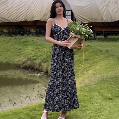 Nova moda padrão de impressão personalizado vestido sexy um conjunto de padrões pode ser personalizado