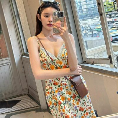 Novos estampados de moda de verão vestidos sexy sem costas