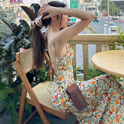 Novos estampados de moda de verão vestidos sexy sem costas