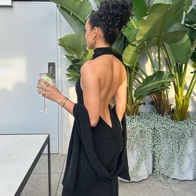 Temperamento de moda novo sexy sucesso de bilheteria corretor corretor magro empalheiro manga longa vestido de seda brilhante