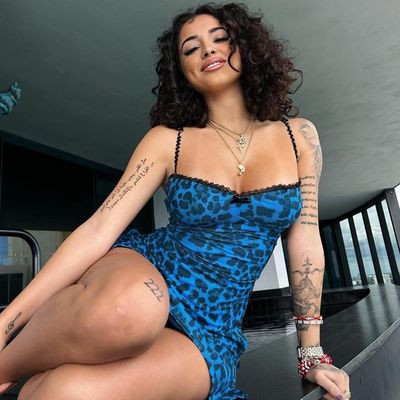 Verão nova moda estampa lado fenda personalizado vestido de renda de algodão