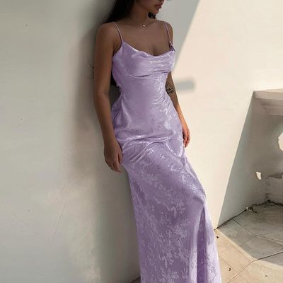 Verão Feminino Novo Sexy Collar de Linha Estilo Francês Satin Sem Volte