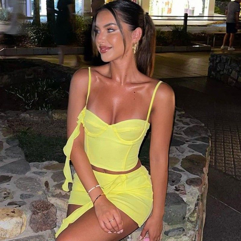 Cor sólida Trajes desportivos sensuais Empilhadeira Bolsa de moda sexy vestido desportivo sexy